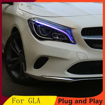 Styling auto Lampă de Cap Pentru Benz CLA-2018 Faruri LED Faruri lumini de Zi Lumina DRL Bi-LENTILĂ LED