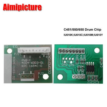 C451 C550 C650 Unitate de Cilindru Chip IU610 BK C M Y pentru Konica Minolta bizhub Fotocopiator Tamburul de imagine resetare cip 1set transport gratuit