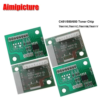C451 C550 C650 Unitate de Cilindru Chip IU610 BK C M Y pentru Konica Minolta bizhub Fotocopiator Tamburul de imagine resetare cip 1set transport gratuit