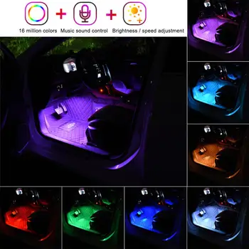Masina LED RGB Interior Lampa de Podea Banda de Lumina Pentru Mazda 2 4 3 5 6 CX5 CX3 CX7 CX9 Atenza Axela MX5 RX8 RX7 323 626 Lumini Ambientale