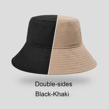 Mari Pălării de Soare Barbati de Vara Dublu Partea Găleată Pălărie Bărbați de Culoare Pură Panama Pălăriile în aer liber Pescar Hat Visor Bazinul Capac Pălărie Plajă