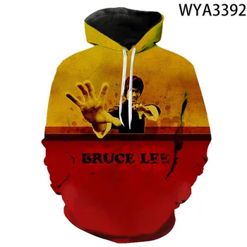 2020 Nou Efort de Arte Marțiale Celebritate Bruce Lee Imprimare 3D Hanorace Barbati Femei Copii Moda Tricou Cool Streetwear Pulover