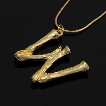 Exagerat-O-Z Alfabet 26 de Litere Pandantiv Clavicula Lanț de Aur de Culoare Coliere pentru Femei, Bărbați, Fete de sex Feminin Scurt Bijuterii Cadou
