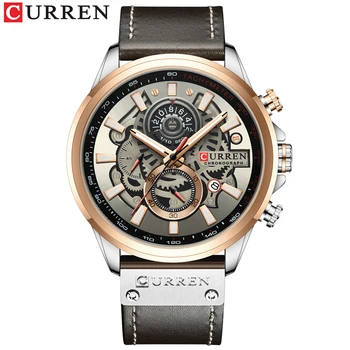 CURREN, Ceas Cronograf Barbati din Piele Creative Brand de Top de Lux Data de Cuarț Încheietura Ceas 2020 Relogio Masculino Pentru Omul Ceas de mână