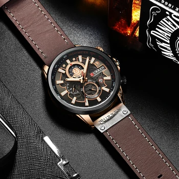 CURREN, Ceas Cronograf Barbati din Piele Creative Brand de Top de Lux Data de Cuarț Încheietura Ceas 2020 Relogio Masculino Pentru Omul Ceas de mână