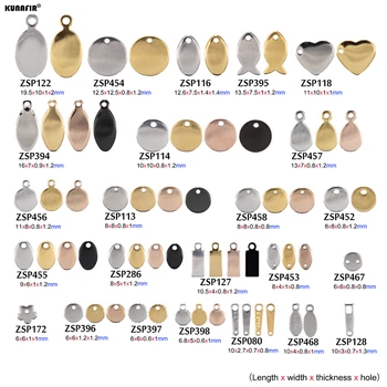 Cu logo-ul KUNAFIR mai mare din oțel inoxidabil etichete etichete bijuterii tab piese accesorii 50pcs-200pcs