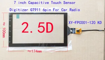 7 Inch 2.5 D Senzor Digitizer Touch Screen Panel Pentru Radio Auto Masina juca 174*100mm Îngroșarea Și Rigidizarea XY-FPC001-120 KD
