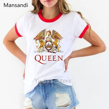 Freddie Mercury tricou haine de vară topuri Regina Trupa tricou femei grafice tricouri tricou femme camisas mujer tricou femei t-shirt
