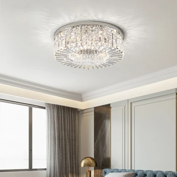 Cristal de lux Tavan Tricolor Schimbătoare pentru Living Modern Aur Rotund Lampă cu Led-uri de Iluminat Interior Corpuri de 110V 220V