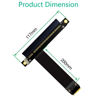 Grafica Cablu de Extensie NVME M. 2 x16 PCIE Riser M2 pentru PCI Express Adaptor Cablu 20cm Viteză maximă Pentru Bitcoin Miner Minier BTC