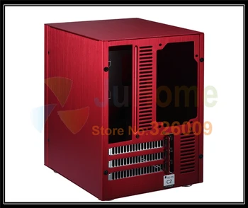 Jonsbo C2R C2 Roșu, HTPC Mini ITX calculator cazul în aluminiu, suport 3.5