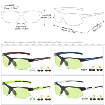 CoolPandas Design Semi-Rimeless Sport Fotocromatică ochelari de Soare Barbati Femei Polarizat Ochelari de Conducere Ochelari lunette de soleil homme