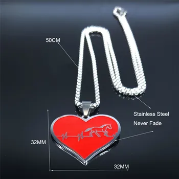 Bataile inimii Cal Oțel Inoxidabil Lanț Colier pentru Femei Lanț Colier Bijuterii joyas de steel inoxidable para mujer N770S01