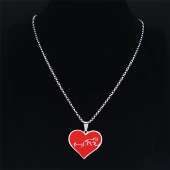 Bataile inimii Cal Oțel Inoxidabil Lanț Colier pentru Femei Lanț Colier Bijuterii joyas de steel inoxidable para mujer N770S01