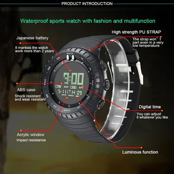 Hommes Sport montres CONDUS numérique hommes montre Silicon montre électronique hommes horloge reloj hombre relogio masculino @5