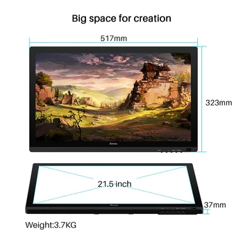 Artisul D22S Baterie-gratuit 21.5 inch Desen Grafic Tableta Monitor Drawing Tablet Display 8192 Niveluri IPS