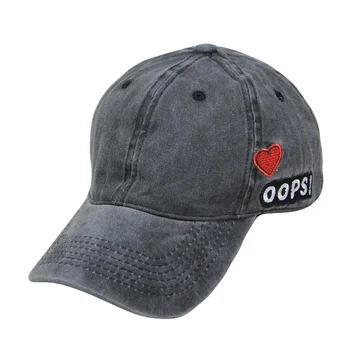 SUOGRY en-Gros de Bumbac Broderie scrisoare OOPS Sepci de Baseball Spălat Femei Culoare Solidă Tata Pălărie Bărbați Oase Snapback Hat Cuplu Capac