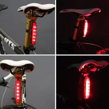 Ciclism biciclete Biciclete Roșii 5 LED-uri din Spate, Coada de Lumină 4 Moduri Lampă de Siguranță