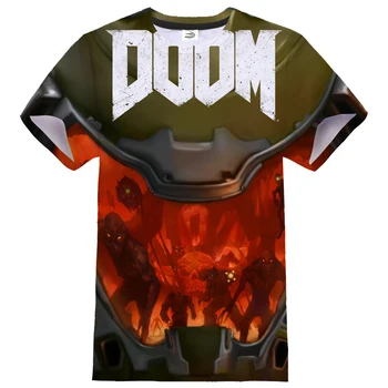 Joc de moda Doom T-shirt FPS Cosplay Bărbați Femei Casual, Sport 3D de Imprimare Tricou Hip Hop Stil de Streetwear Tricou Trendy Topuri Tricouri