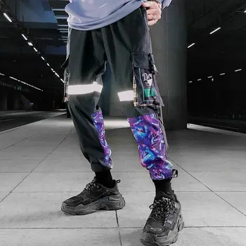 Streetwear Imprimare Harem Jogger Pants Barbati Hip Hop Casual Mens Pantaloni 2021 Moda Panglici Glezna-lungime Pantaloni Barbati