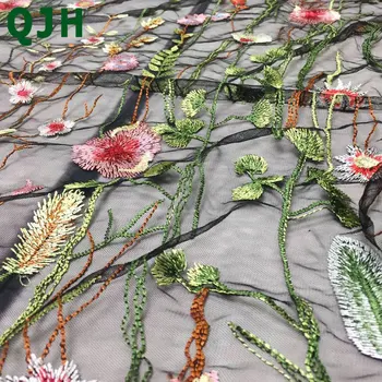 Top franceză Tul Multicolor Apă Iarba Broderie Dantela Tesaturi din Africa 3D Florale DIY Brodate Rochii de Mireasa de Material Pânză