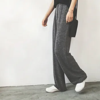 Pantaloni Femei Lungimea Plin Solid Liber Casual Slim Harajuku Înaltă Talie Pantaloni Femei Pantaloni Largi Picior Moale Epocă Streetwear