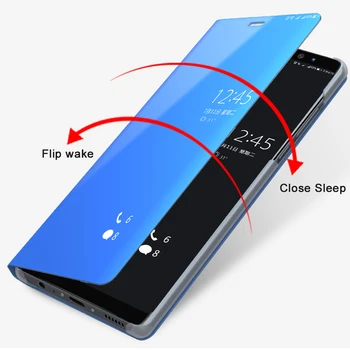 Xiaomi Mi 9T Pro Caz Acoperire Oglindă lux Flip Smart Pentru POCO F2 Pro Telefonul Înapoi Shell Pentru Redmi K20 Pro Caz Funda Pentru Albastru Caz