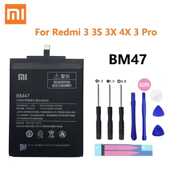 Original Xiao Mi Redmi 3S 3Pro Baterie BM47 XiaoMi Redmi 3X Hongmi 3 S Pro de Înaltă Calitate, Capacitate Reala Baterie de 4000mAh