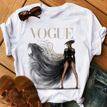 Femeile Estetice Amuzant Tricou Femei Vogue Print cu Maneci Scurte Topuri&Tricouri Fata 90 Printesa T-shirt,Picătură de Transport maritim
