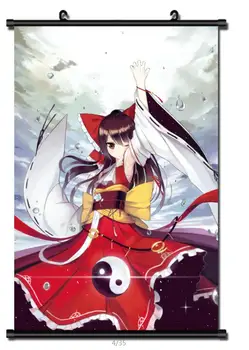 Anime-ul japonez TouHou Proiect Întruchiparea Diavolului Stacojiu Reimu Hakurei de Perete Decor Acasă Scroll Poster Decorativ Poze
