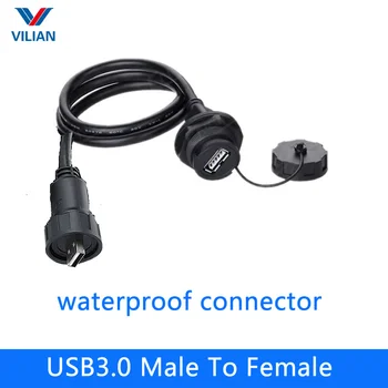 USB3.0 Masculin Feminin IP67 rezistent la apa conector 1 buc