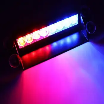 Roșu Și Albastru Intermitent Lumini Auto Camion De Urgență Flasher Bord De Avertizare Strobe Lumina De Zi Led Flash Lumini De Poliție 8 Led-Uri