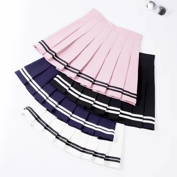 2020 femei fete lolita-linie marinar fusta de Mari Dimensiuni Preppy uniformă școlară talie mare fuste plisate Kawaii Harajuku Fuste