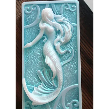 Mucegai silicon Sirena săpun mucegai în Mare Personalizate Parfumate Mare Parfumat Manual DIY Plaja Săpun Mucegai