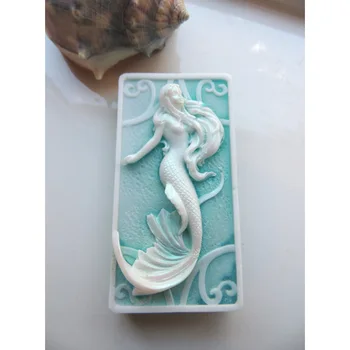 Mucegai silicon Sirena săpun mucegai în Mare Personalizate Parfumate Mare Parfumat Manual DIY Plaja Săpun Mucegai
