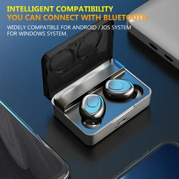 Rezistent la apa IPX7 TWS Bluetooth 5.0 Mini Wireless Muzica Stereo Căști Auriculare Ture Wireless Gaming Sport Cască Pentru Telefon