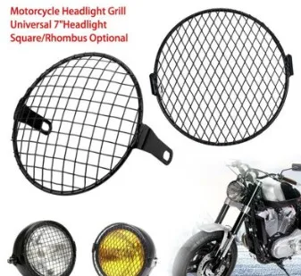 7inch Motocicleta Faruri Mesh Grill Masca Protector Gărzile de Metal Pătrat Lumina de Ceață Capac Motor Accesorii Cafe Racer Pentru -Honda
