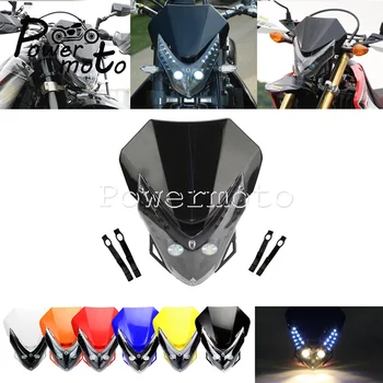 Motocross Off-Road SMD LED Vision Far Supermoto Străin Lampă de Cap Fata de Iluminat Pentru Kawasaki KLX KXF KLR 125 YAMAHA 650
