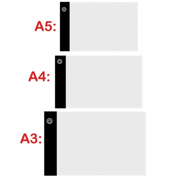 A3/A4/A5 Dimensiune Desen Tableta de Lumină Led Pad Tableta Diamant Pictura de Protecție a Ochilor Luminoase Copia Bord Diamant Broderie