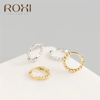 ROXI coreeană Bijuterii Simple, Mini Zircon Margele Cercei Argint 925 Mic Cerc Cercei Stud pentru Femei Fete Cadouri