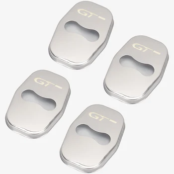 4buc GT Logo Auto Door Lock Acoperire 3D Insigna Protector de Acoperire Autocolant Pentru Peugeot 308 407 508 607 608 4008 5008 RCZ Accesorii