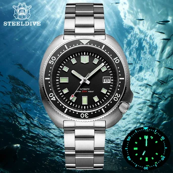 STEELDIVE Mens Ceas Mecanic rezistent la apa 200m Diver Watch Safir Cristal Luminos NH35 Ceas Automatic barbati