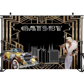 NeoBack Marele Gatsby Fondul 1920 Retro Flapper Girl Fundaluri de Fotografie de Vinil Temă Gatsby Party Banner de Fundal