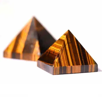 Naturale StoneMineral Cristal De Ochi De Tigru Piatra Piramida Decor Acasă Vrăjitorie Cult Meditație Roata Puls Vindecare Amplificator