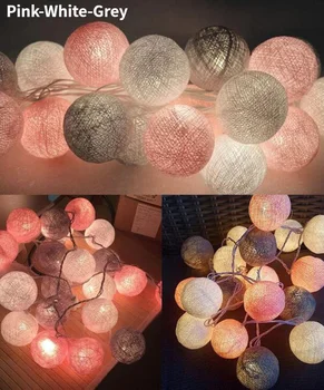 6M LED Minge de Bumbac Ghirlanda de Lumini Șir de Crăciun Decorative în aer liber, Vacanță, Petrecere de Nunta Pat pentru Copii Fairy Decoratiuni Lumini