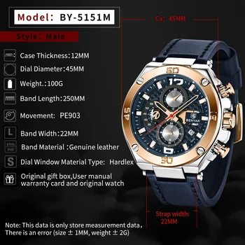 BENYAR 2020 Nou cuarț ceasuri barbati sport Multifuncțională cronograf ceas barbati top brand de lux ceas Relogio Masculino