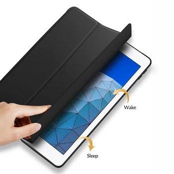 Caz Pentru Noul iPad 9.7 2018 A1893 Ultra Slim din Piele Smart TPU Moale Capacul din Spate Pentru Ipad 2017 A1822 A1823 Negru Albastru Auto Somn