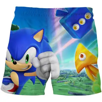 Desene animate Sonic Ariciul scurt, pantaloni sport copii blugi 2020 casual poliester Elastic Talie Copii moda sonic Pantaloni scurti