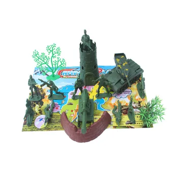 Soldat 5cm al doilea RĂZBOI mondial militar model kit 16pcs/set de jucării pentru copii din Plastic Soldat Accesorii rezervor de Nisip Modelul de masă cadouri de Vacanță