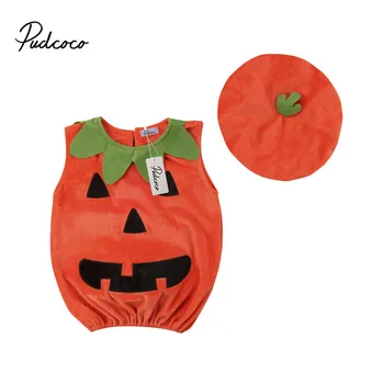 Pudcoco Cosplay Halloween Pentru Copii Haine Pentru Copii Costum De Dovleac Bluze Bluza Rochie+Copil Pălărie Copii Costume De Îmbrăcăminte